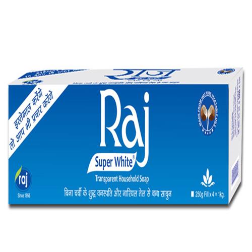 RAJ SUPER WHITE SOAP 1KG.